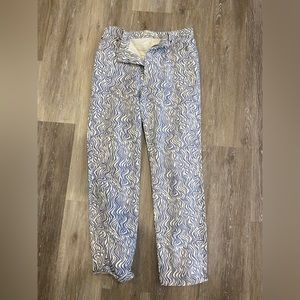 Abercrombie & Fitch high rise patterned jeans